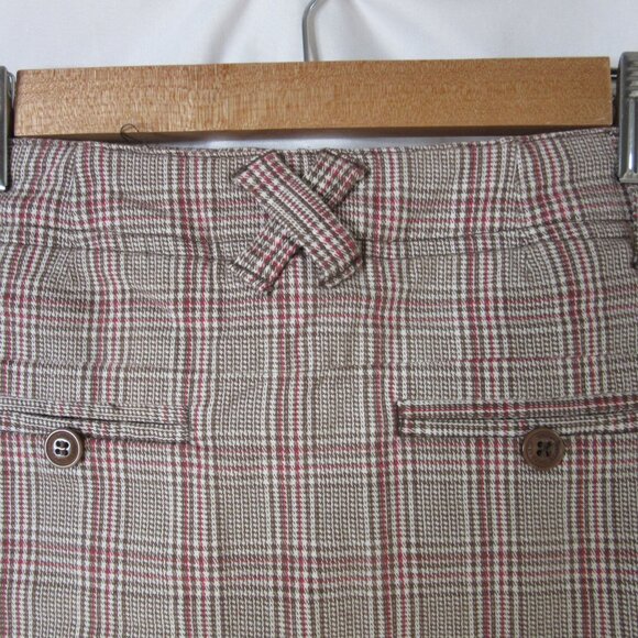 Roxy Mini Skirt Girls Brown Plaid Surfer Skater Pencil Size 12 - Picture 9 of 11